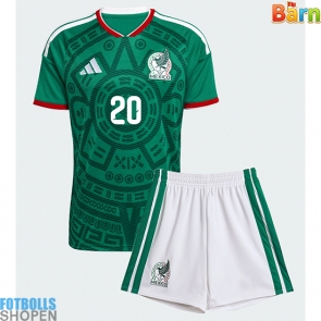 Billiga Mexiko Henry Martin #20 Hemmatröja Barn VM 2026 Kortärmad (+ Korta byxor)